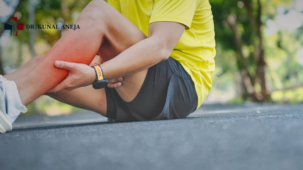 Medical visual showing ACL and meniscus injury evaluation for sports injury treatment